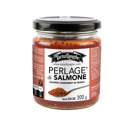 SALMON PERLAGE - SALMON CONDIMENT IN PEARLS 7.05 oz - TARTUFLANGHE USA