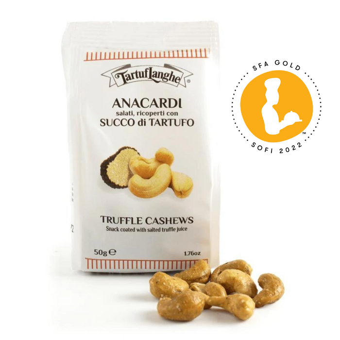 Truffle Cashews, Snack coated with salted truffle juice  1,76Oz - TARTUFLANGHE USA