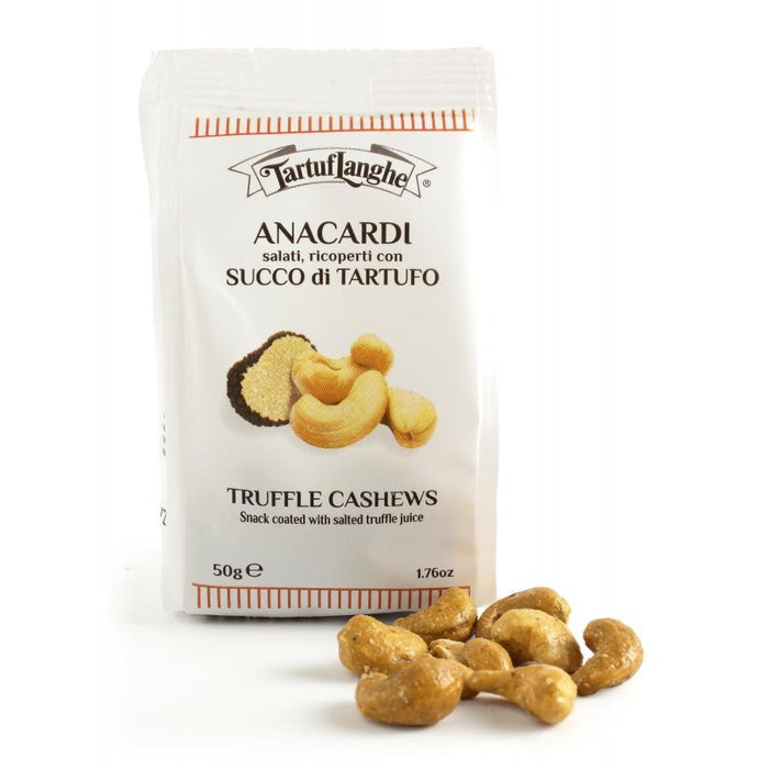 Truffle Cashews, Snack coated with salted truffle juice  1,76Oz - TARTUFLANGHE USA
