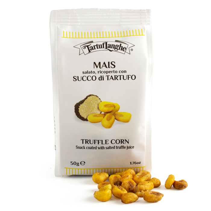 Truffle Corn, Snack coated with salted truffle juice   1,76Oz - TARTUFLANGHE USA